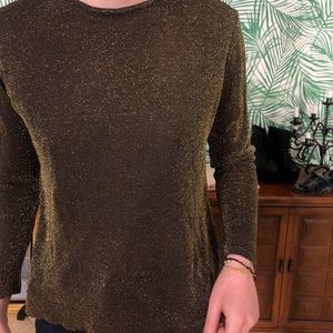 Vintage NY&CO Gold Long Sleeve Top